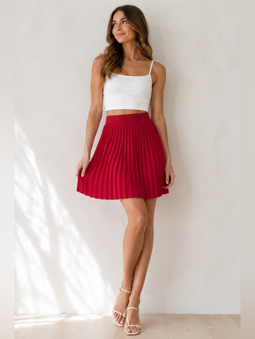 NWT • American Apparel • Chiffon Pleated Skirt S